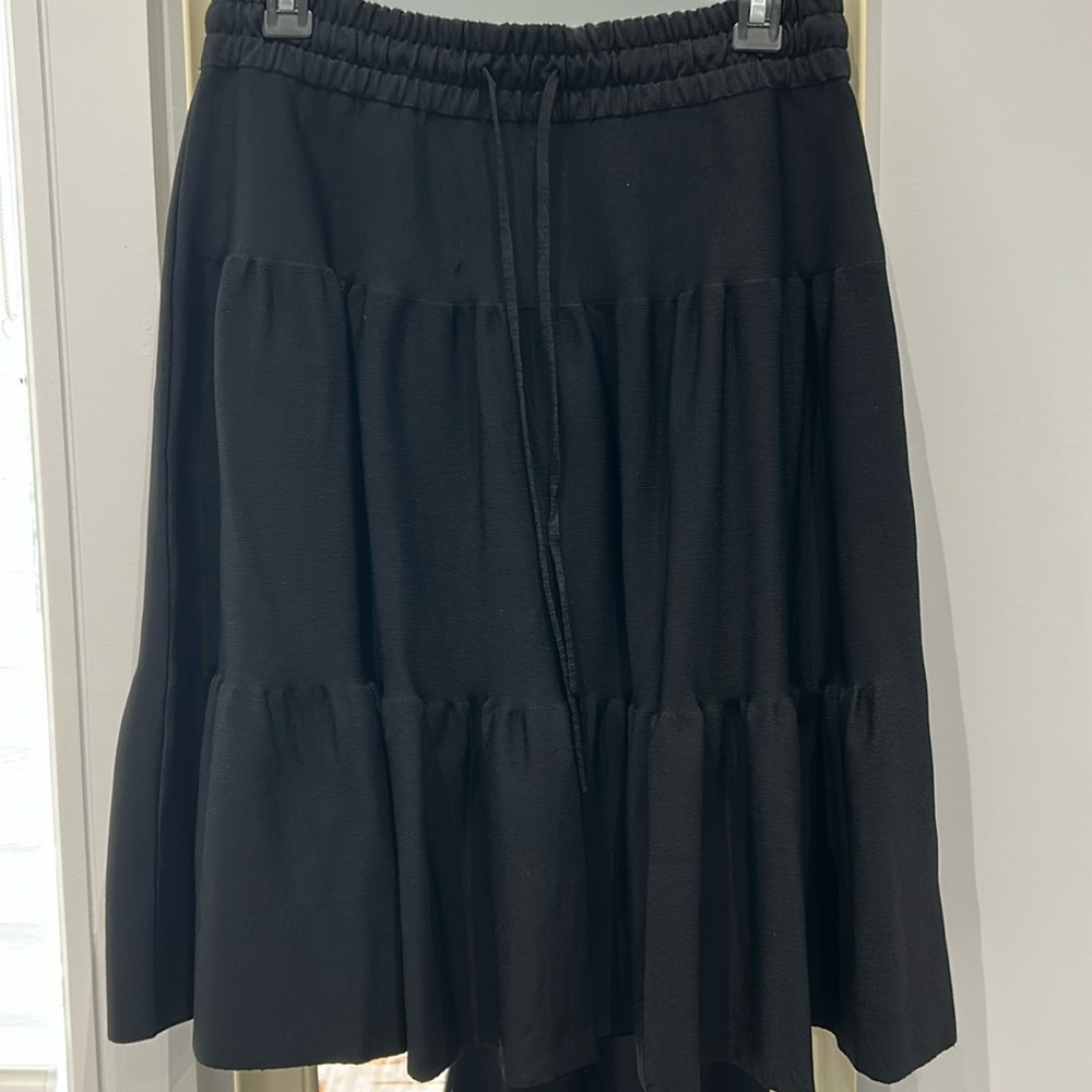 Black flare skirt